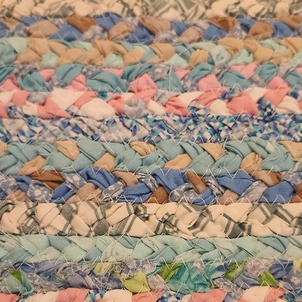 Pastel Braided Accent Rug